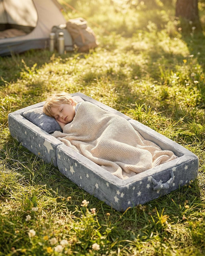Toddler Floor Bed, Foldable Travel Bed Glow-in-the-Dark