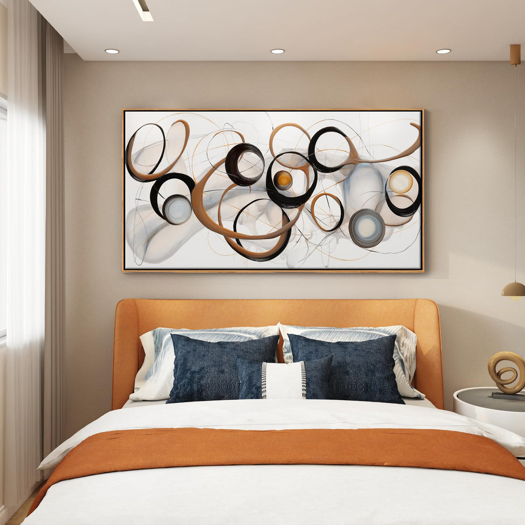 Framed Wall Art Living Room Wall Decor Framed Abstract Canvas Wall Art Bedroom Wall Decor Above Bed Office