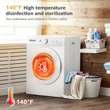 1.8CuFt Portable Clothes Dryer and 17.8LBS Full-Automatic Washing Machine Set, Compact Laundry Washer and Dryer Combo