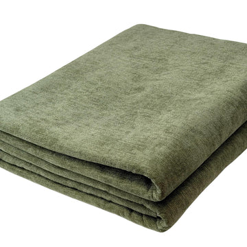 Premium Upholstery Chenille Fabric by the Yard - Thick & Soft Textured Fabric for Chairs, Sofa & Home Decor (Olive