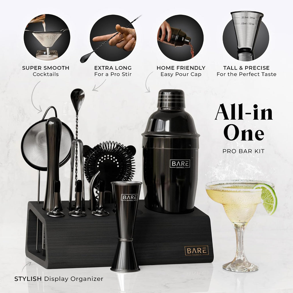 Mixology Bartender Kit Bar Set | 14-Piece Cocktail Shaker Set | Martini Barware Mixing Tools Bartending | Incl. 35 - Set of 14