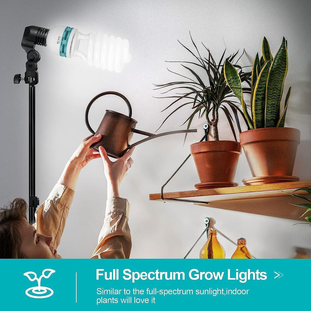 Full Spectrum Light Bulb, 105W CFL Light Bulbs for Photography 2Pack