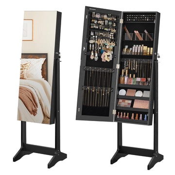 LED Jewelry Cabinet Standing, Lockable Armoire