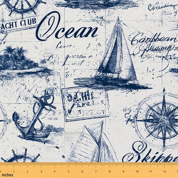 Nautical Fabric by The Yard Soft 5 Yards