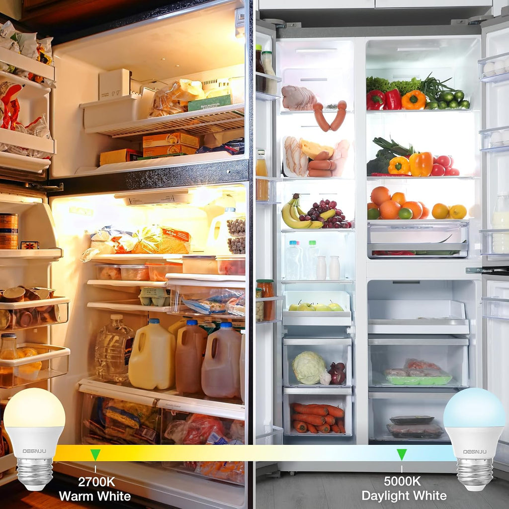 LED Refrigerator Light Bulb, 40W Equivalent, 120V, Fridge Light Bulb 5000K Daylight White, A15 Appliance Bulb 5.5W