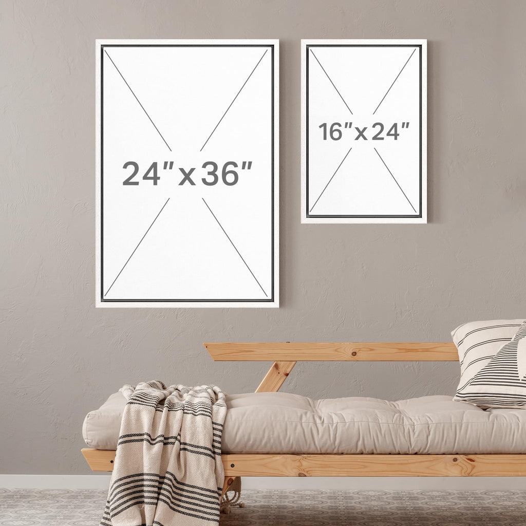 Framed Canvas Print Wall Art Set Warm Earth Tone Mountain Landscape Illustrations Modern Art Decorative Zen