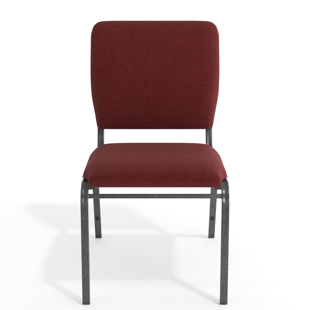 18.5" Wide Maroon Stacking Church Chair