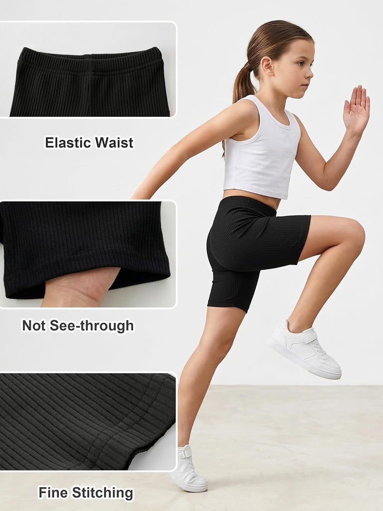 Girls Bike Shorts Cartwheel Biker 6 Pack Spring Summer Clothes Safety Shorts Under Dress Dance