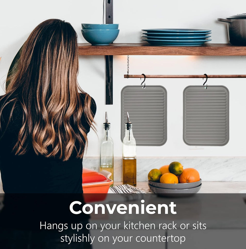 Silicone Trivets for Hot Dishes, Pots, Pans (4 Pack) - Heat-Resistant Pot Holders Countertop Mats - Silicone Trivet - Set of 4