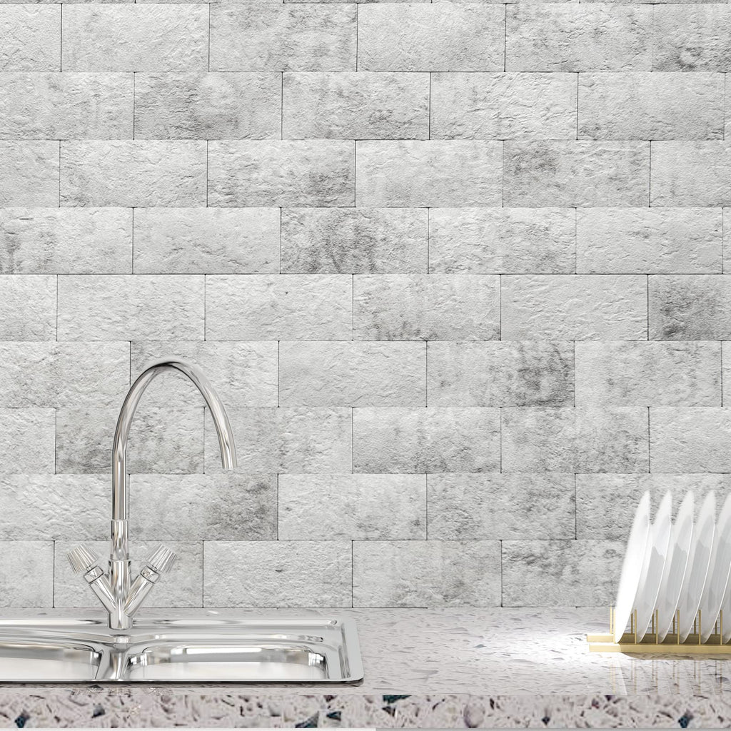 Peel and Stick Backsplash, Stick on Wall Tile, 10-Pack, Natural White