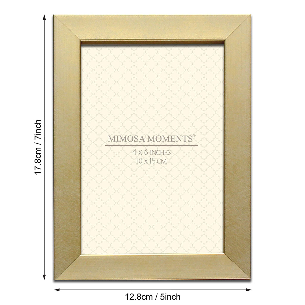 4x6 Brushed Satin Metallic Brass Picture Frame