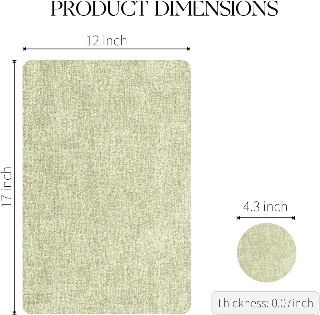 Faux Leather Placemats, Heat Resistant Vinyl Place Mats with Coasters, Wipeable Washable Waterproof Oil - Set of 4