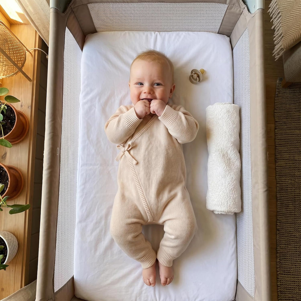 Outfit Baby Boy Knit Wrap Sweater Romper Jumpsuit