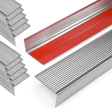 36" Metal Stair Nosing, 10-Pack Stair Edge Protector, Silver