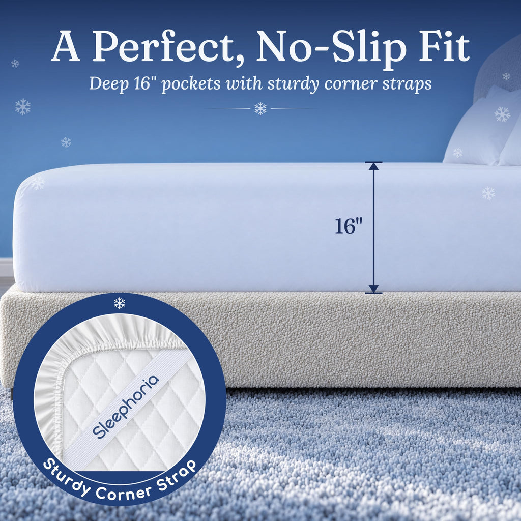 Cooling Fitted Sheet Queen Size - 1 PC BreezeWeave Cooling Sheets for Hot Sleepers & Cool w/ 16 in Deep Pocket