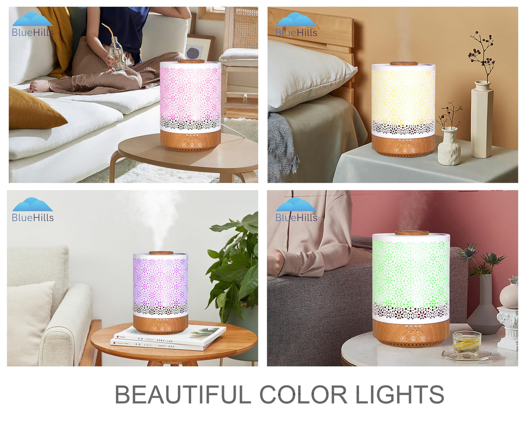 2500 ML Humidifier with Essential Oil Diffuser Décor Wood Grain
