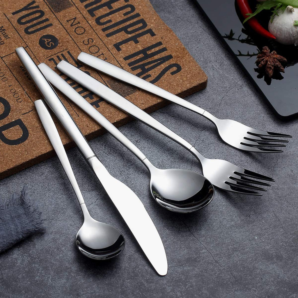 Flatware Set 20 Pieces, Stainless Steel Flatware Set, Silverware Set Service For 4