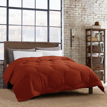 And Loom Honeycomb Stitch Down Alternative All Season Comforter - Soft and Easy Care Microfiber Cover, Hypoallergenic