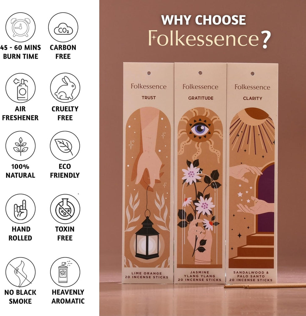 Premium Incense Sticks with Holder Variety(240 Stick) - Set of 12