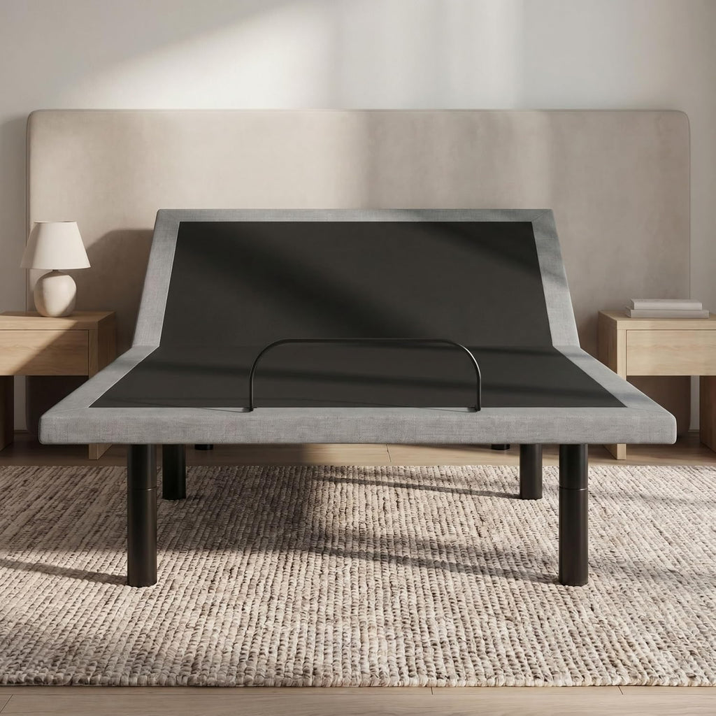 Bed OS4 and Grey King Adjustable Base with Head and Foot Position Adjustments