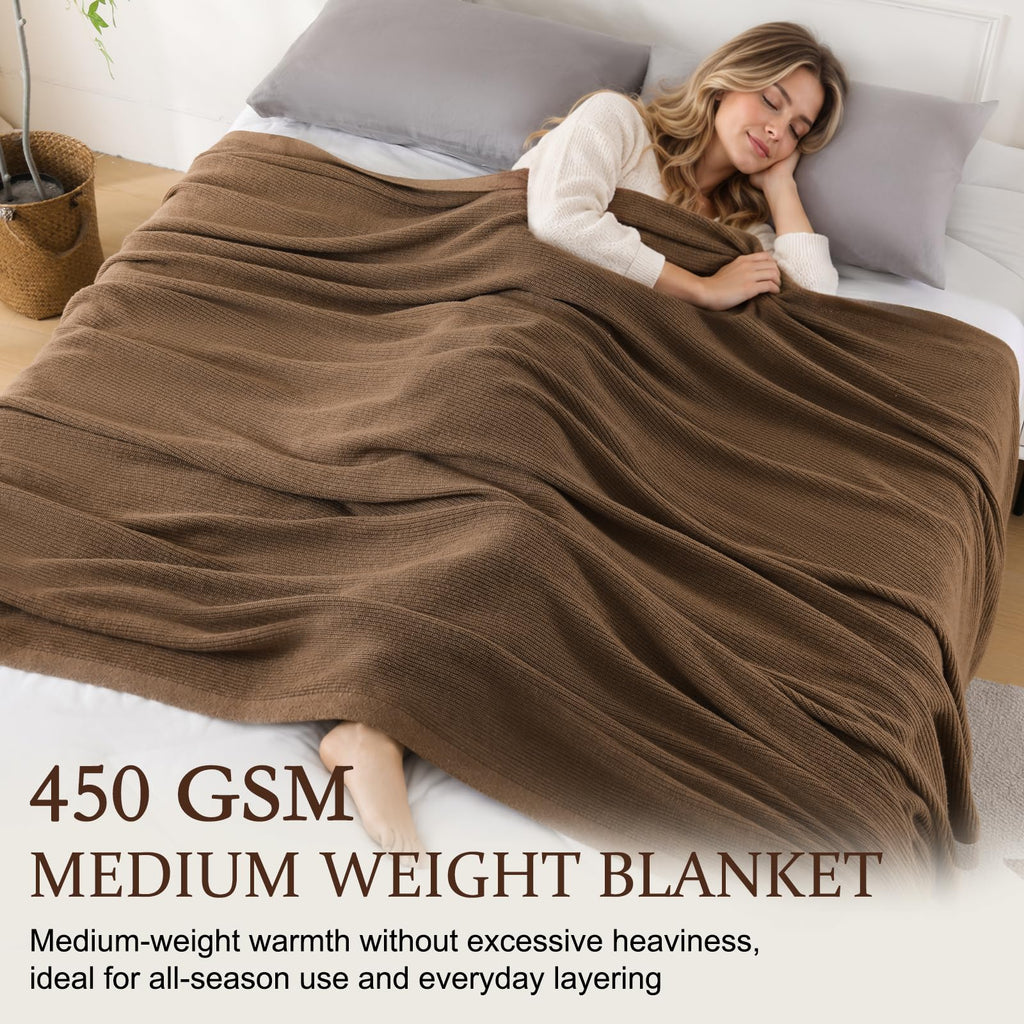 Merino Wool Blanket, Australian Natural Wool (Camel)