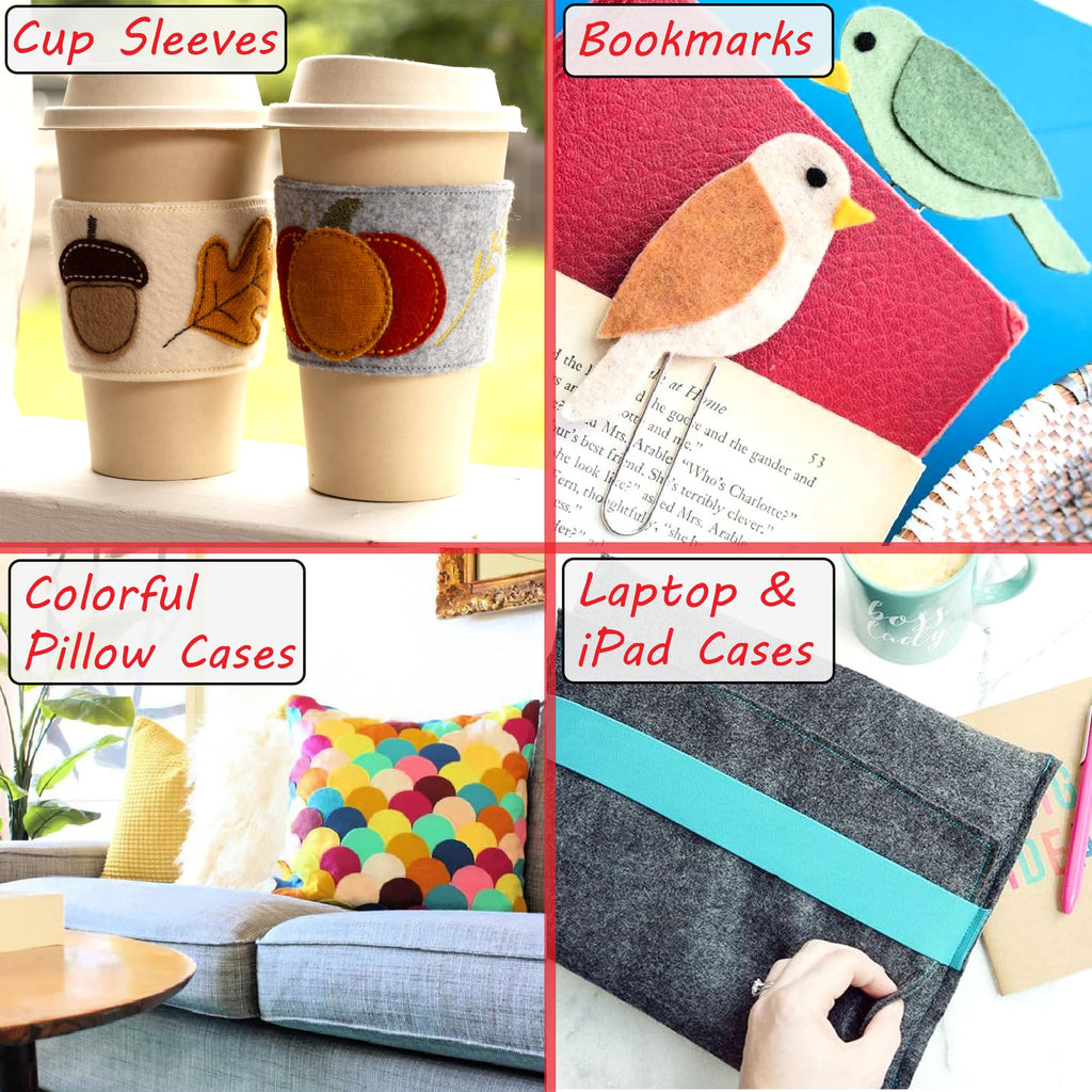 Felt Fabric | 72" Wide | 1.6mm Thick | Acrylic & Soft | Felt by the Yard | Felt for DIY Crafts, Projects, Sewing
