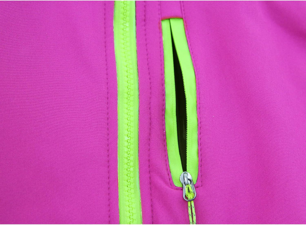Boys Girls Hooded Windbreaker Fleece Lined Softshell Jacket
