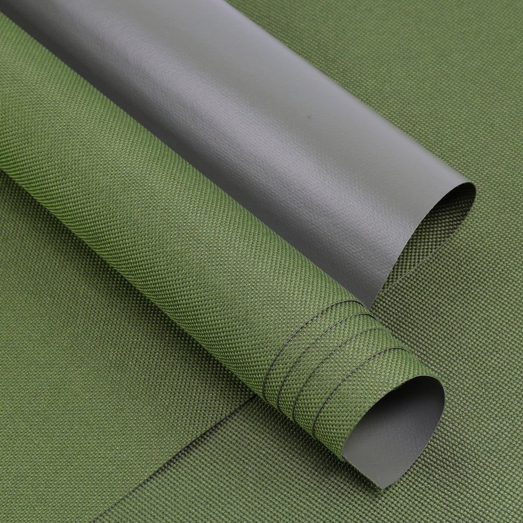 Marine Waterproof Canvas Fabric 600D PVC Backing 60"×360" Army