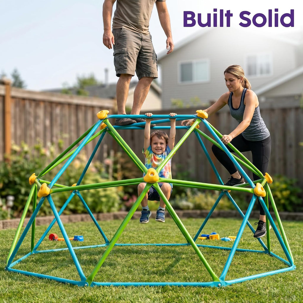 6ft Climbing Dome for Kids, Sturdy Steel Dome Climber, Outdoor Backyard Jungle Gym & Monkey Bars, Fun Active Play