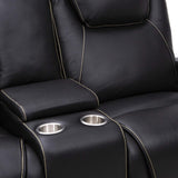Colosseum Big & Tall Home Theater Seating - Living Room - Italian Leather - Power Recline, Headrests, and Lumbar