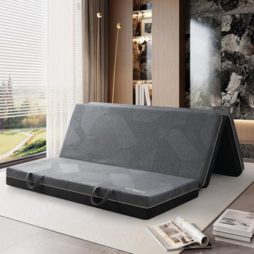 Tri Folding Mattress King Size - 6 Inch Foldable Floor Sofa Bed