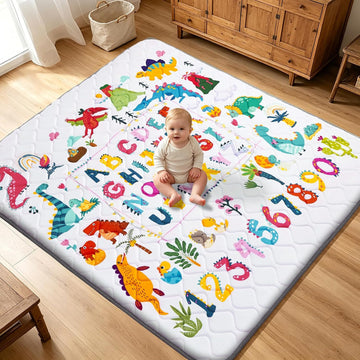 Play Mat - Thicken 50x50 Inch Soft Foam Crawling Mat for Playpen & Floor, Non-Slip Waterproof Playmats for Infants &