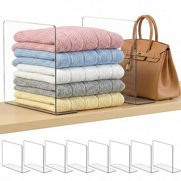 Shelf Dividers for Closet Organization: 10" Tall x 12" Deep