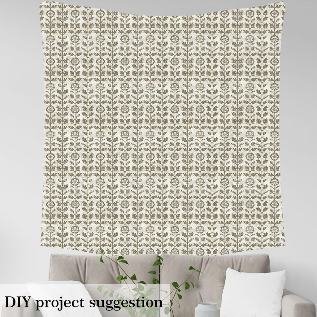 Floral Fabric by The Yard Vintage Tulip Floral Upholstery Fabric Flower Farmhouse Waterproof Indoor Outdoor Decor for