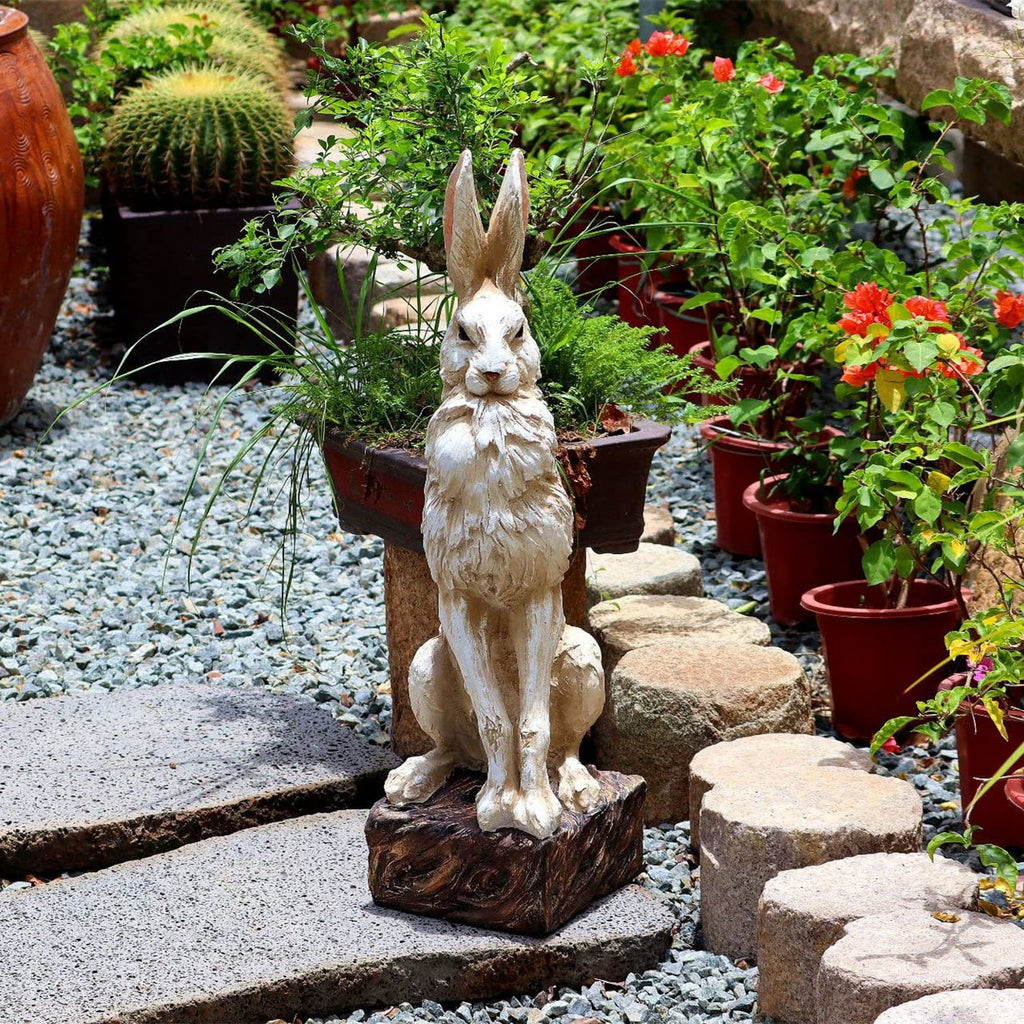 30''H Large Size Noble Sitting Rabbit Statue | Casa Home Living