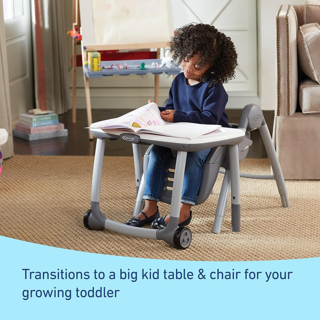 Table2Table Premier Fold 7 in 1 Convertible High Chair | Converts to Dining Booster Seat Kids Table and More Maison
