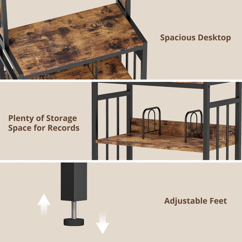 Record Player Stand with Storage, Turntable Stand