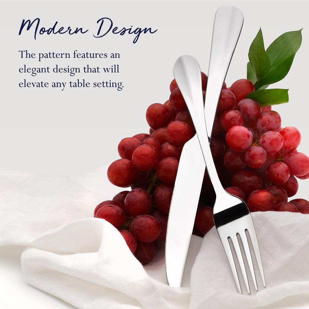 Simplicity 53-Piece 18/0 Stainless Steel Flatware Set