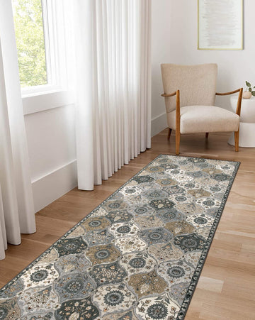 Moroccan Washable Runner Rug, 2x6 Soft Kitchen Runner Rug Non Slip