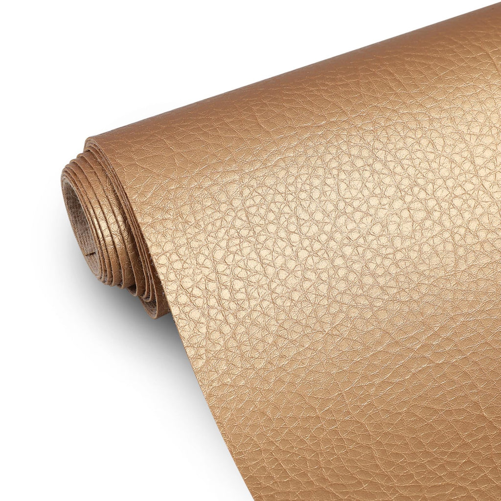 Faux Leather 0.7mm Upholstery Fabric by the Yard 8 Yard Gold