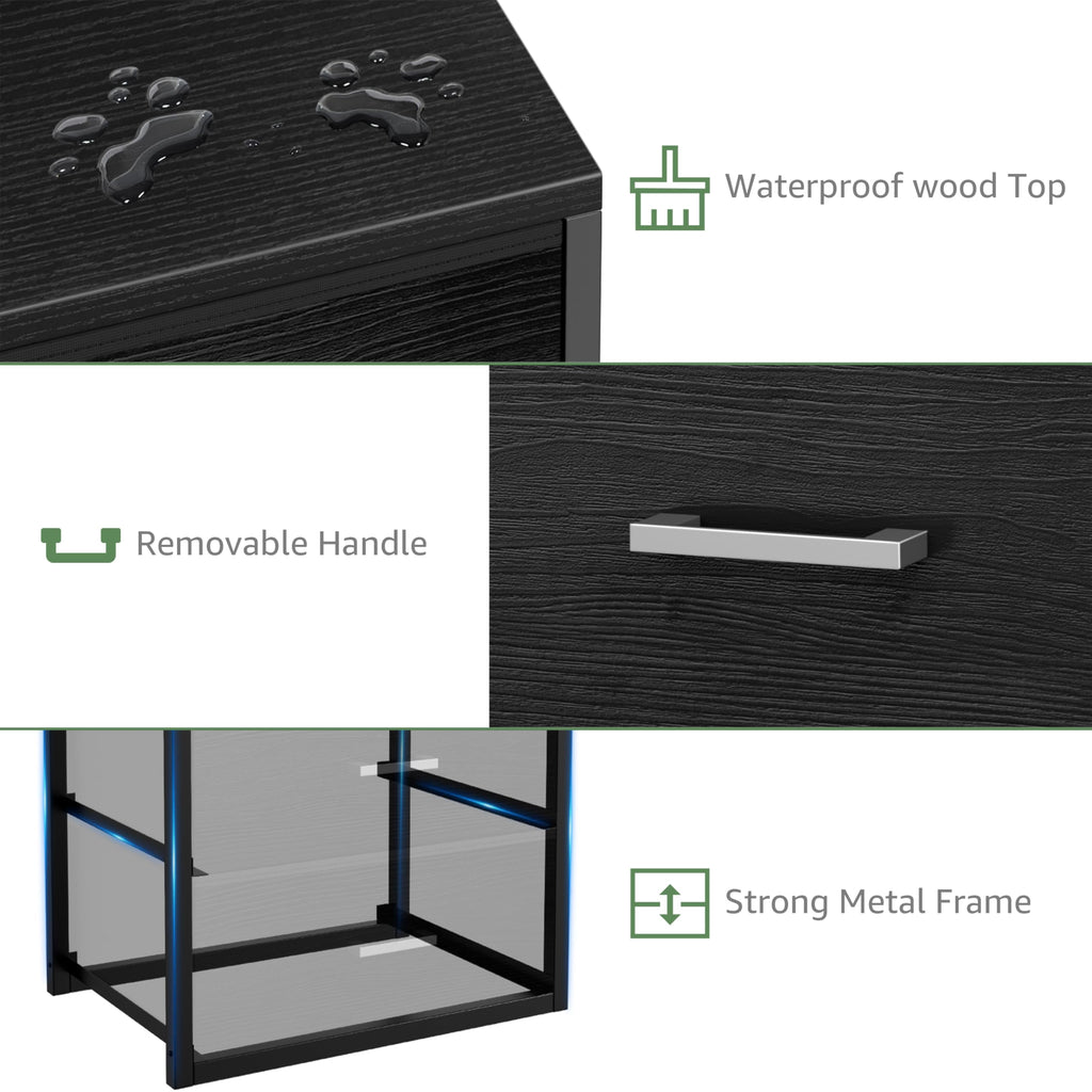 Stackable Storage Drawers Closet Organizers and Storage Fabric Black 2 Drawer Dresser 2 Packs Modern