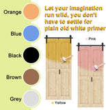 Water-Resistant Bifold Barn Door, 50" x 84" for 4 Closet Doors, Unfinished Bi Fold Barn Door with He