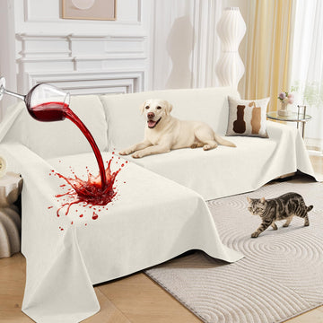 100% Waterproof Sectional Couch Covers, 2 Pieces L Shaped Sofa Cover, XX-L