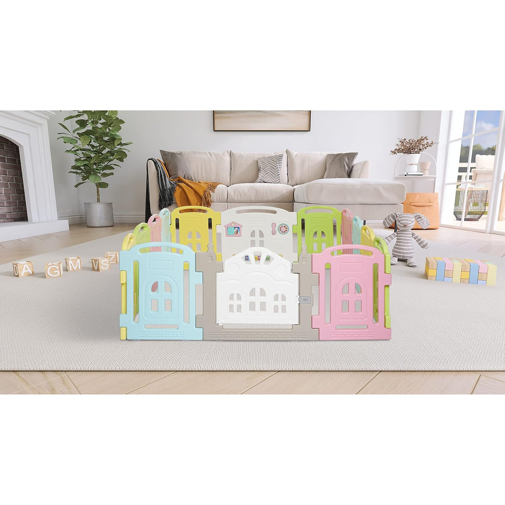 14 Panel Groovy Play Center/Play Pen/Playard, Multi Colors