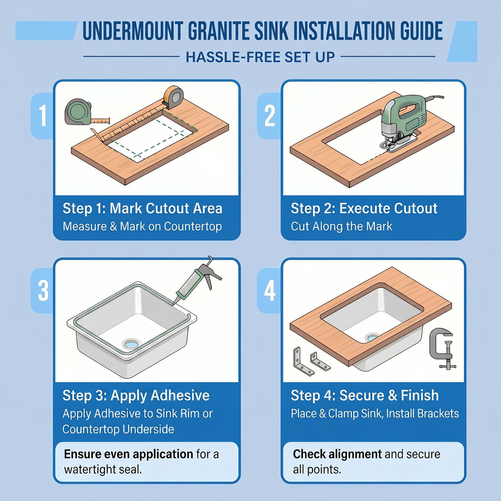 30 Inch White Undermount Kitchen Sink, White Granite Sink 30''x18''