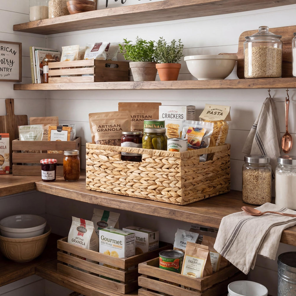 Large Wicker Basket, Wicker Storage Baskets for Shelves, 1-Pack