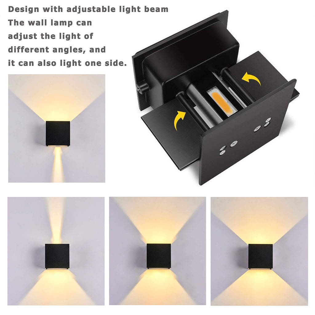 LED Aluminum Cube Square Wall Sconce Waterproof Outdoor Light Exterior Wall Lights fixtuers 20W