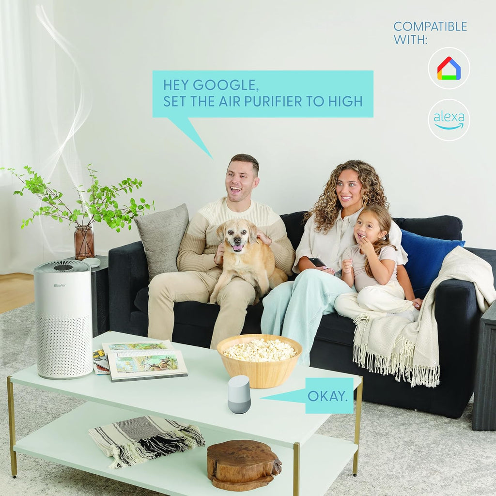 Air Purifiers for Home Large Room Pets Up to 1800 Ft² - Smart WiFi & Voice Control True HEPA Air Pur