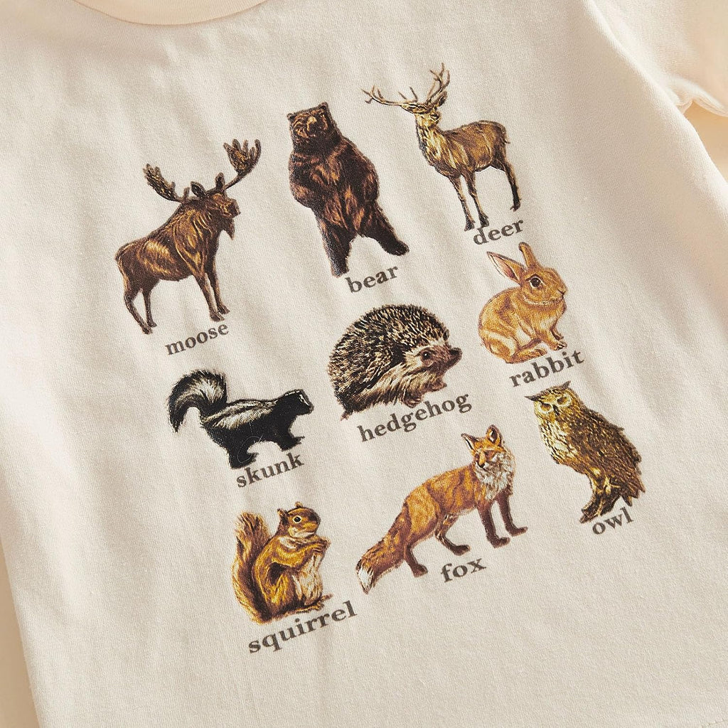 Toddler Baby Boy Clothes Summer Outfit Animals Shirt Shorts Set