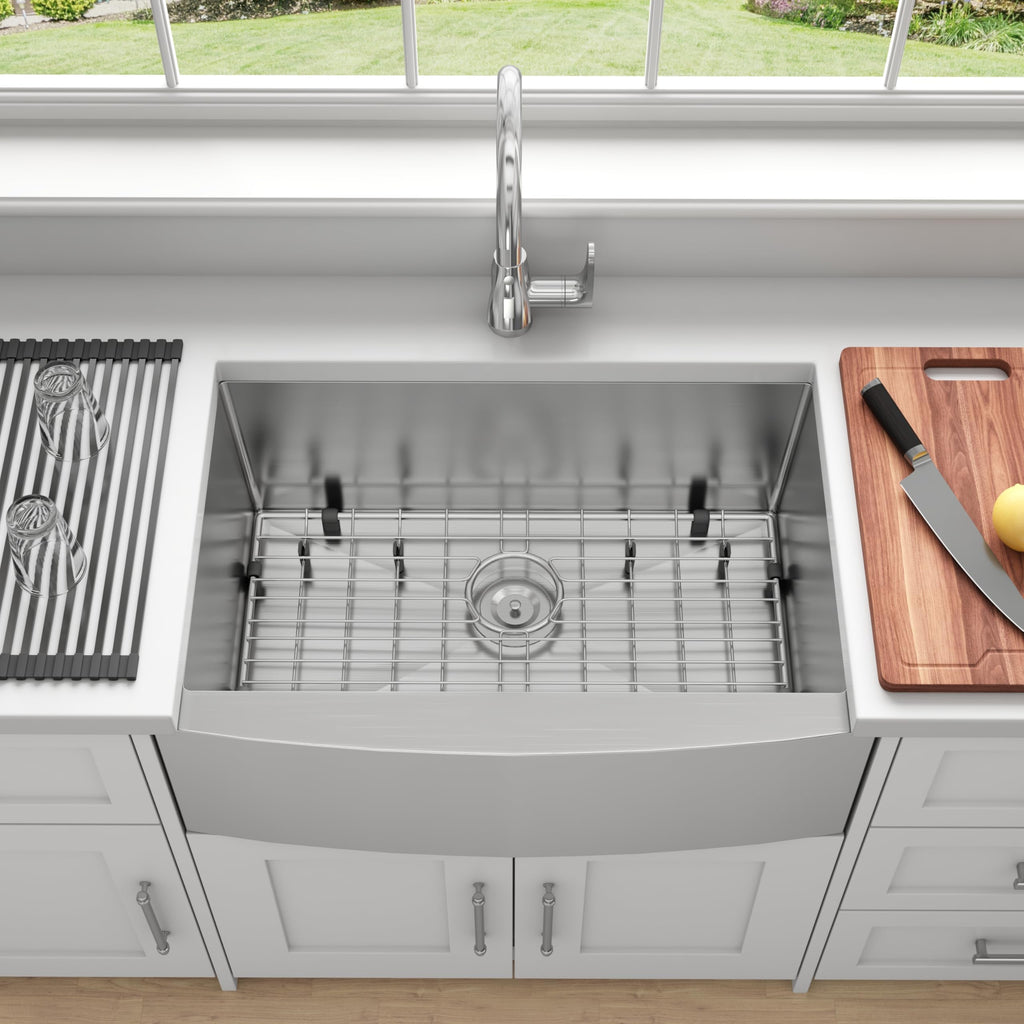 30 Inch Farmhouse Apron Front Single Bowl Kitchen Sink